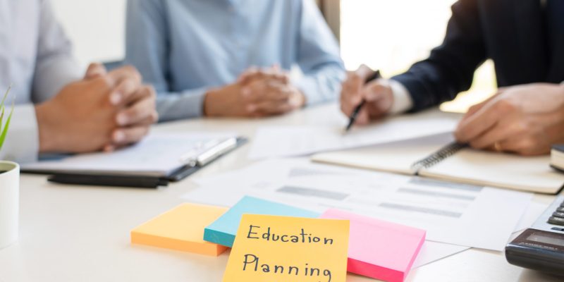 wealth management concept, business man and team analyzing financial statement for planning financial customer case in office